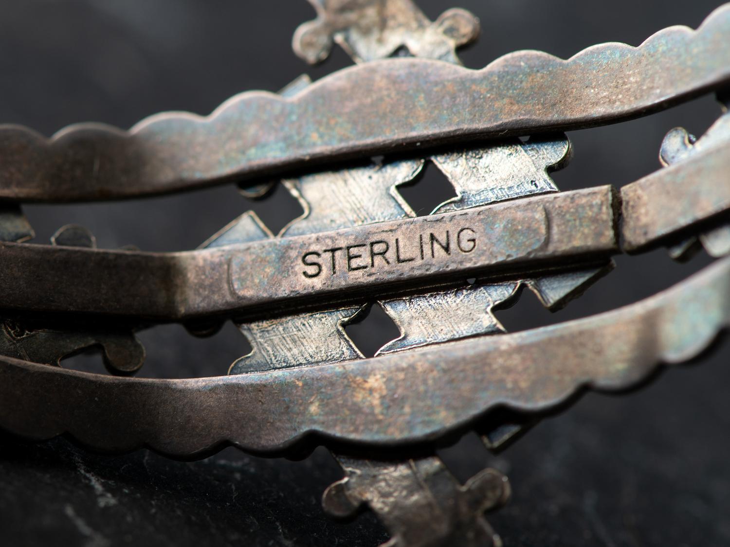 Navajo Curio Cuff Bracelets, with Silver and Turquoise