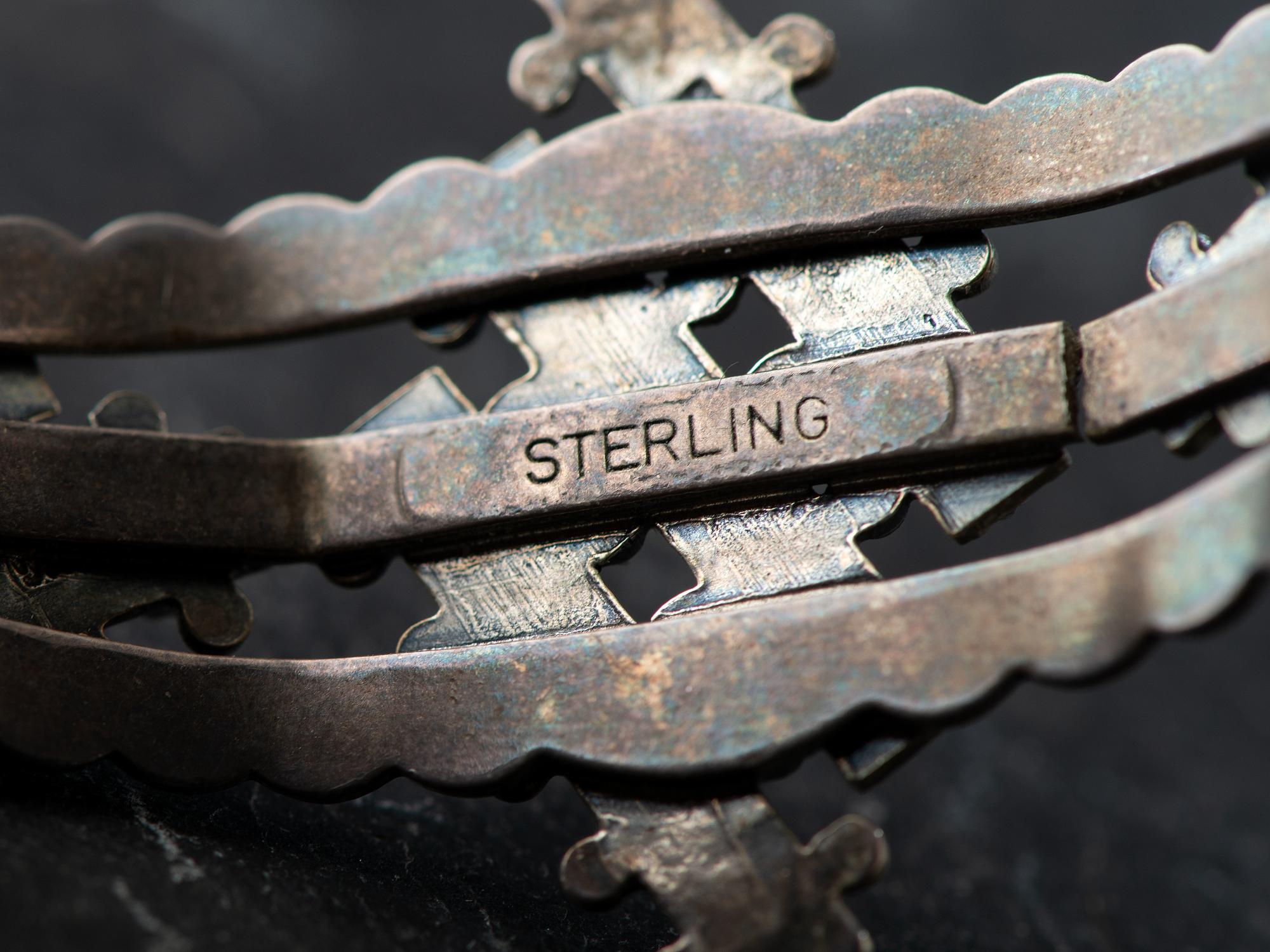 Navajo Curio Cuff Bracelets, with Silver and Turquoise