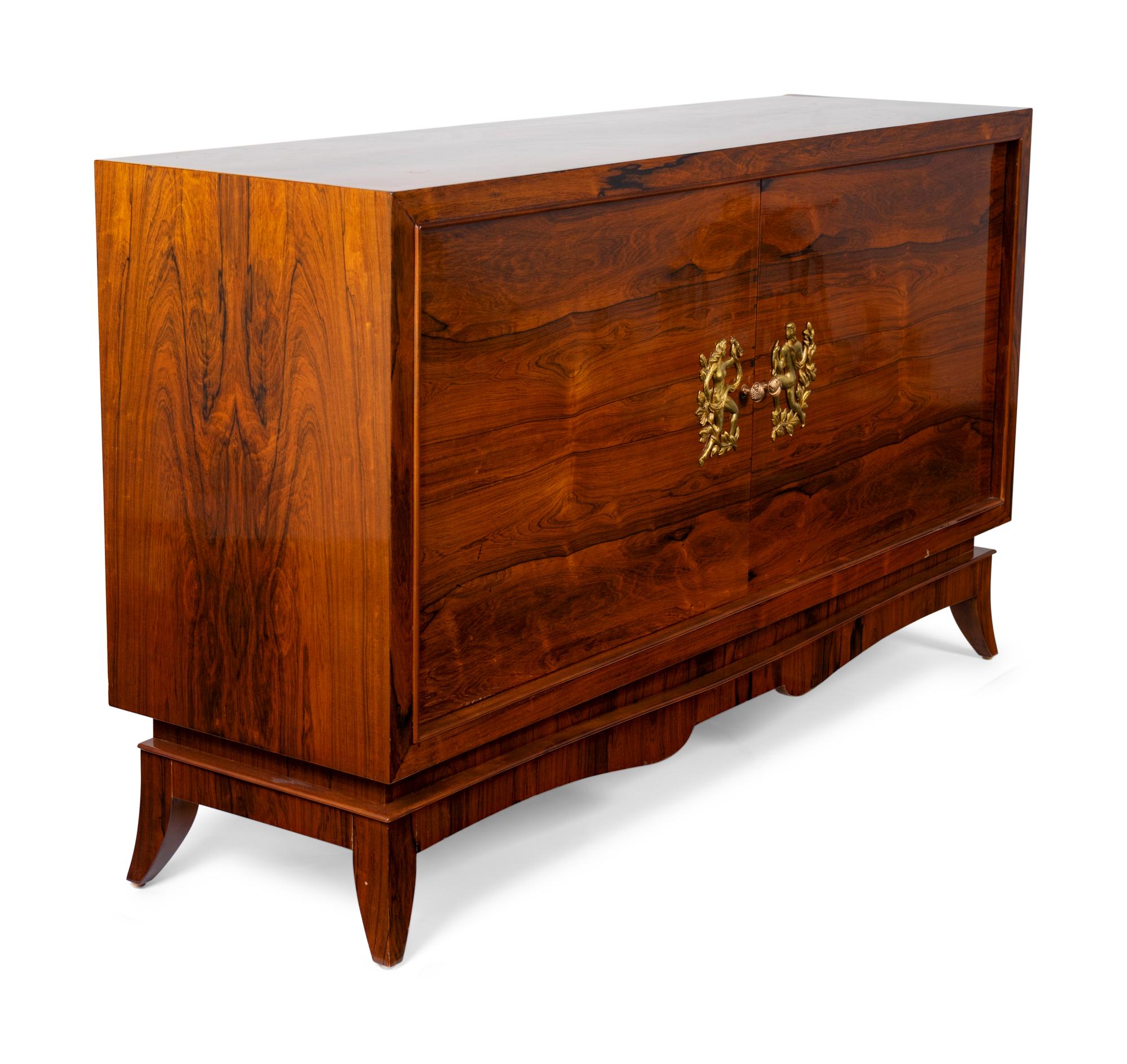 A French Art Deco Rosewood Cabinet — IN THE MANNER OF JULES LELEU
