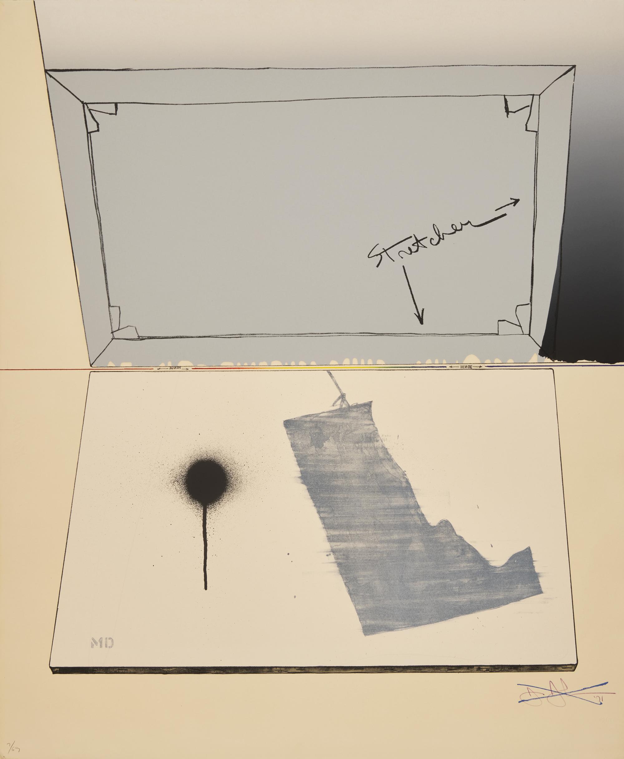 Jasper Johns (American, b. 1930) — Hinged Canvas (from Fragments-According to What ) , 1971