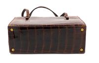 A Lucille de Paris Brown Crocodile Bag, 1950-70s