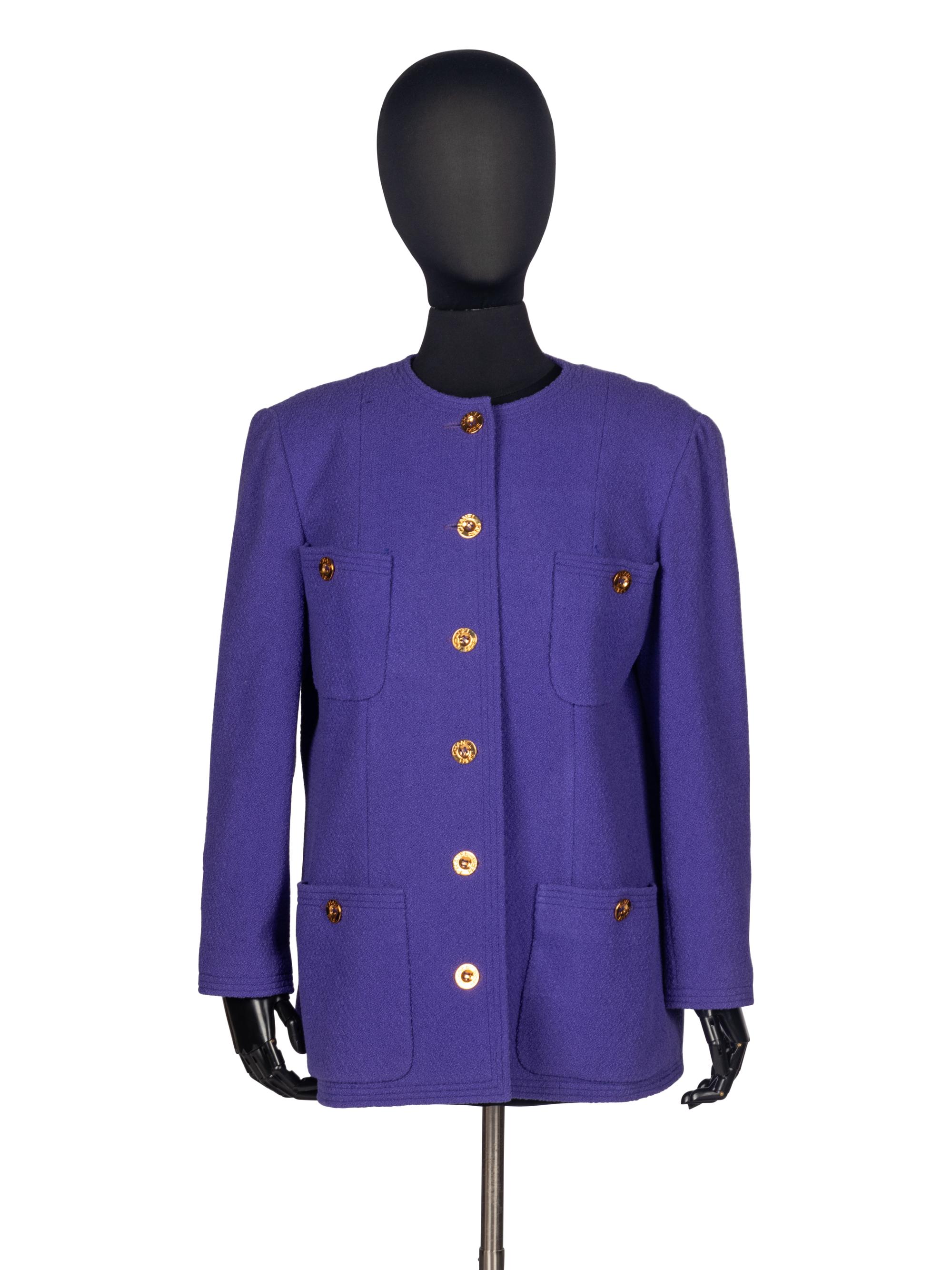 Chanel Violet Tweed Jacket, 1991