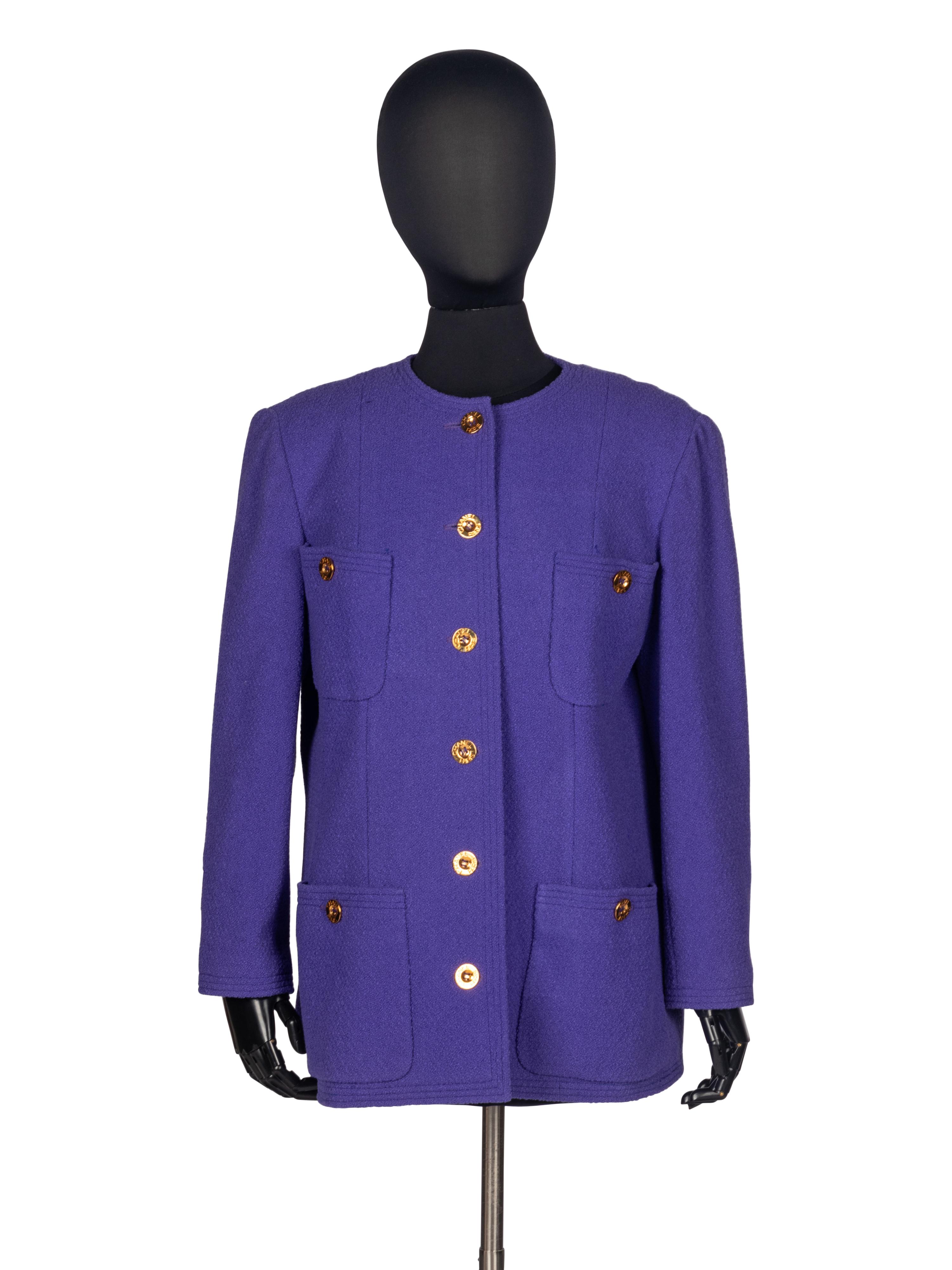 Chanel Violet Tweed Jacket, 1991