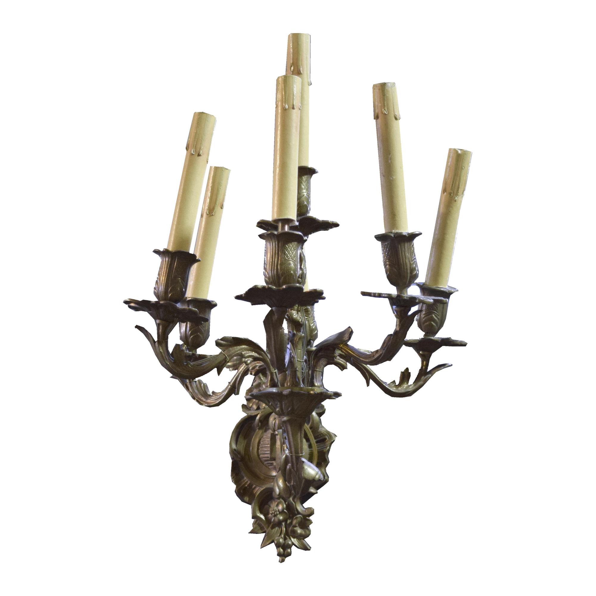 A Bronze Wall Sconce 12" W x 16" D x 18" H — Argentina, Circa 1900