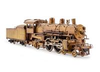 A Tenshodo Brass HO-Gauge 4-4-2 Locomotive and Tender