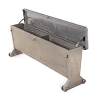 An Industrial Style Brushed Aluminum Submarine Bench