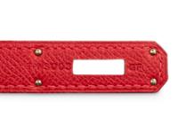 Red Hermès Epsom Leather Kelly 32 with Strap, 2014