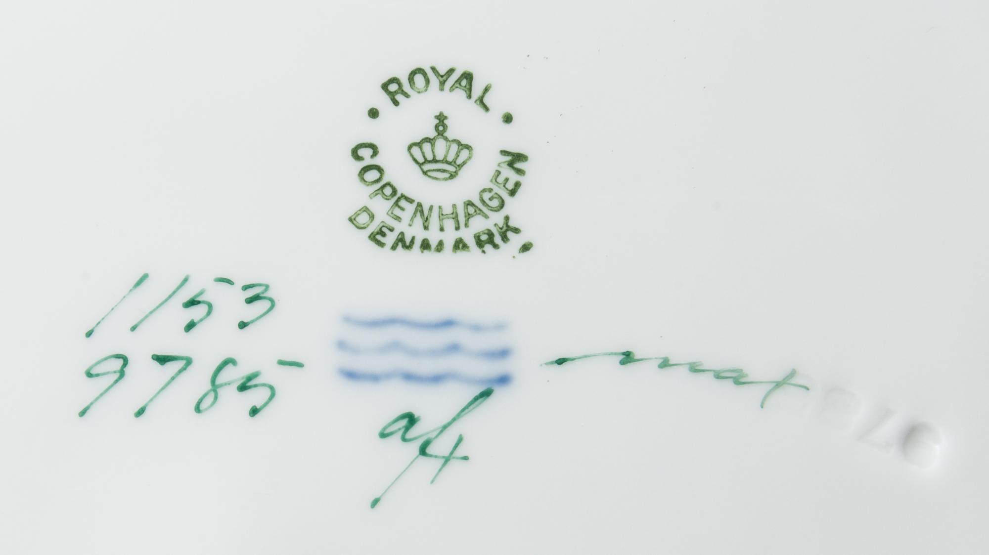 A Set of Fourteen Royal Copenhagen Porcelain Plates Diameter 10 7/8 inches. — 20TH CENTURY