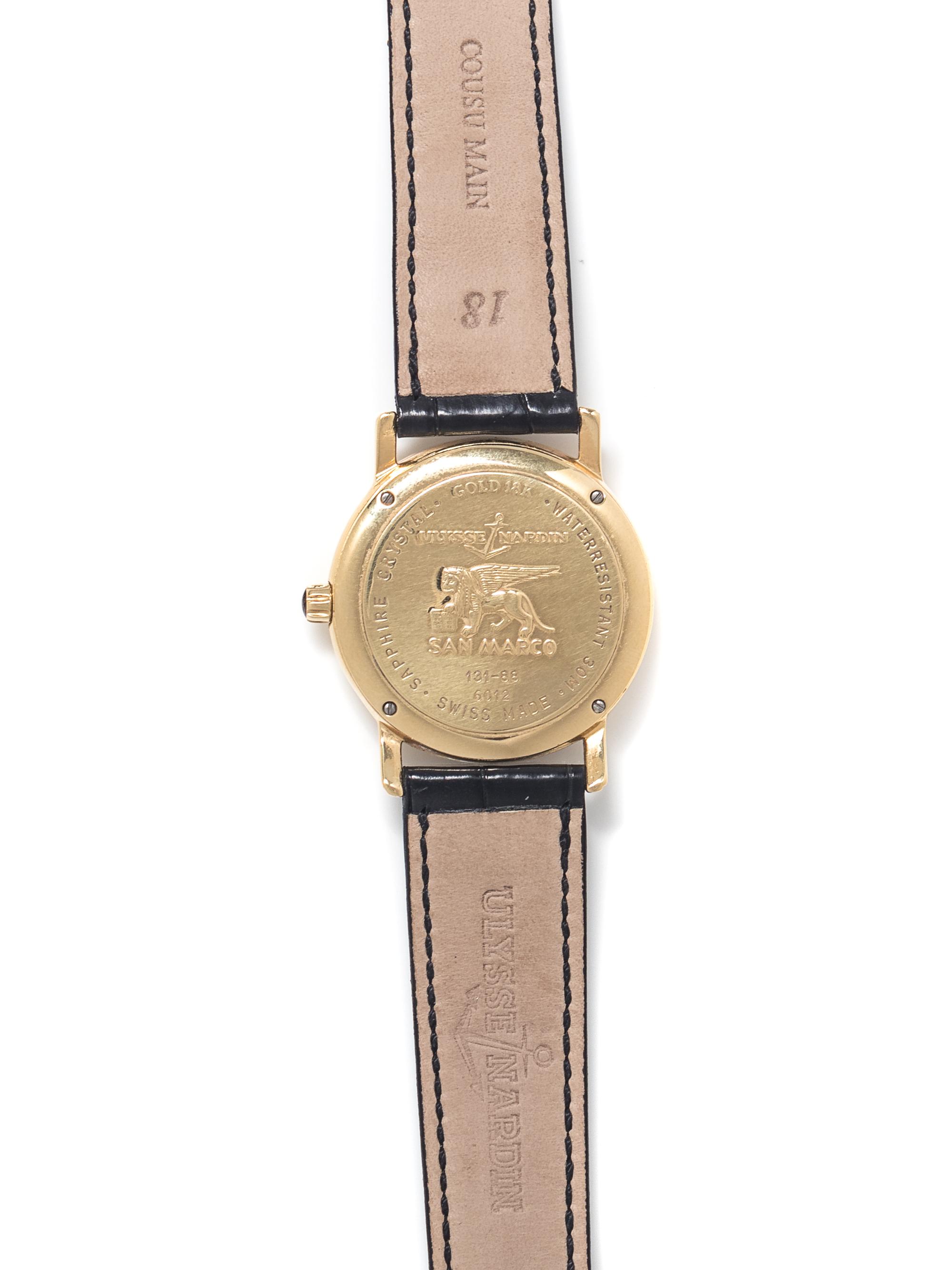 ULYSSE NARDIN, 18K YELLOW GOLD REF. 131-88 'SAN MARCO' WRISTWATCH
