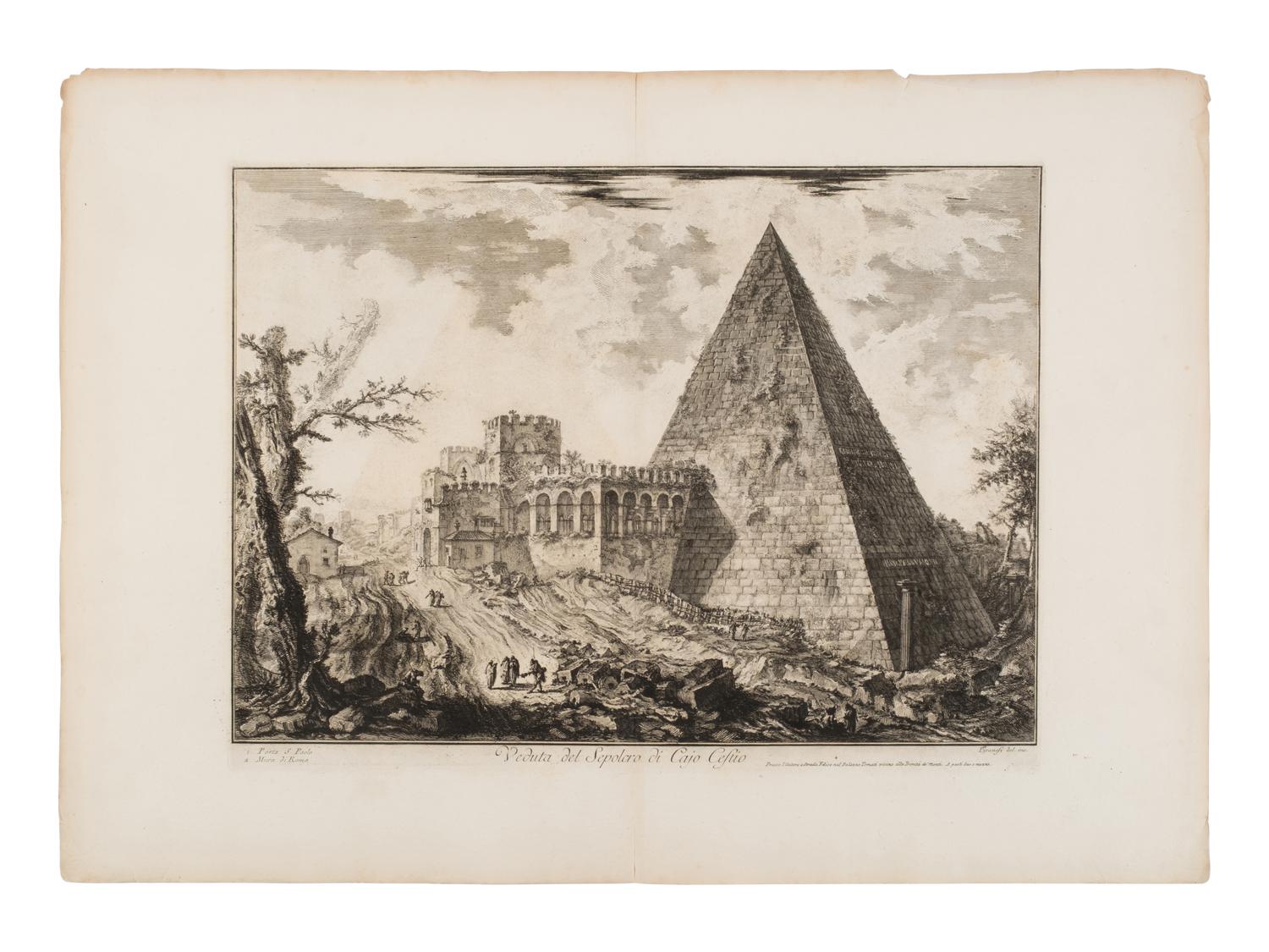 [Prints] Piranesi, Giovanni Battista. Veduta del Sepolcro di Cajo Cestio