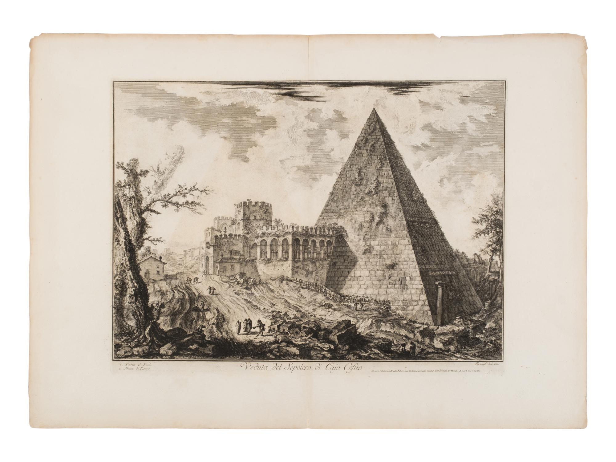 [Prints] Piranesi, Giovanni Battista. Veduta del Sepolcro di Cajo Cestio