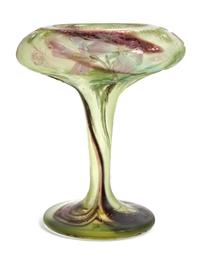 Burgun & Schverer, EARLY 20TH CENTURY, a cameo glass compote, with floral decoration