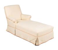 An Edwardian Upholstered Chaise Longue