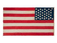 [FLAGS]. 38-star American flag. Ca 1876-1889.