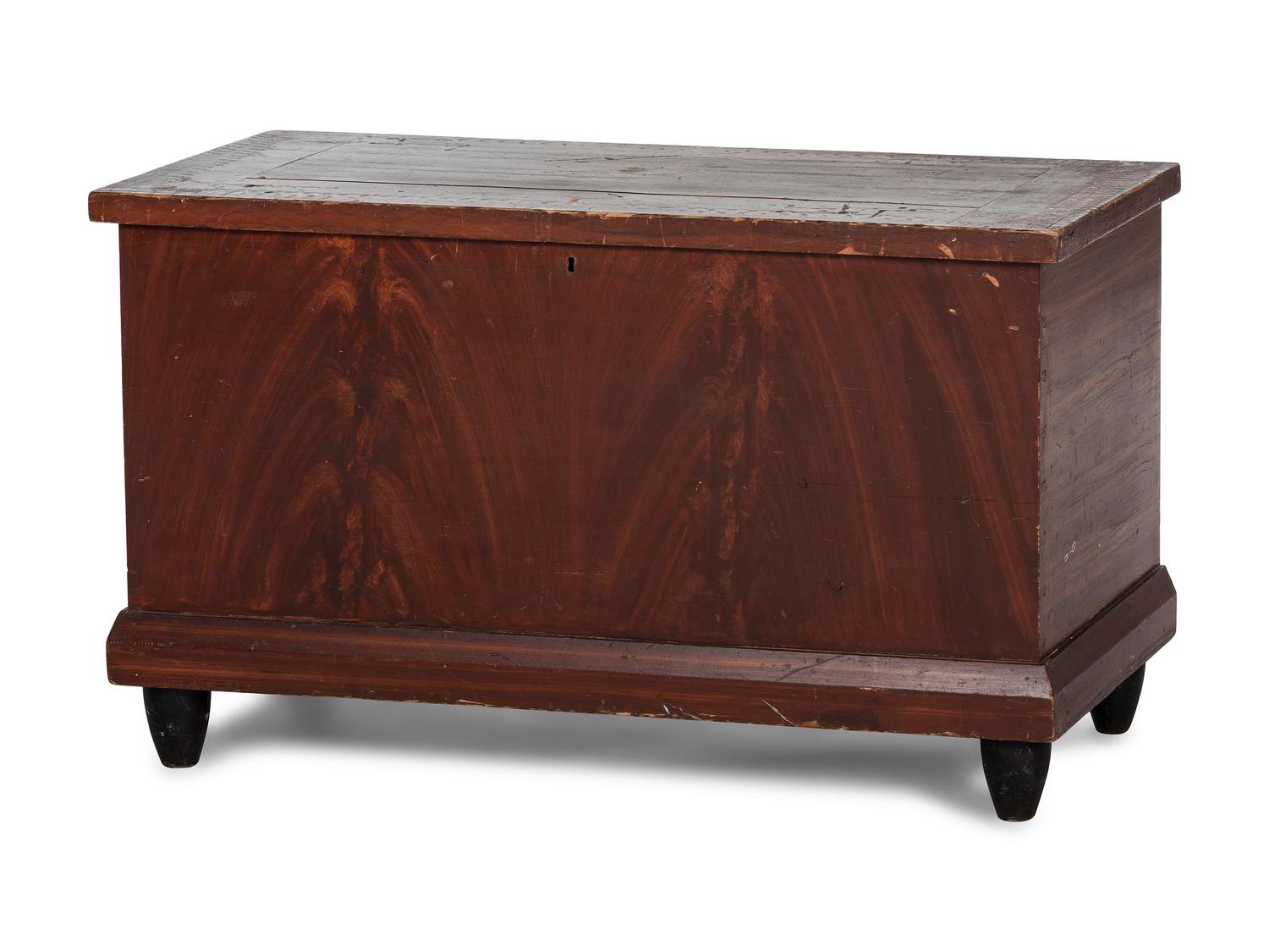 A Federal Grain-Painted Pine Blanket Chest