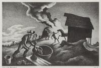 Thomas Hart Benton, (American, 1889-1975), Fire in the Barnyard, 1944
