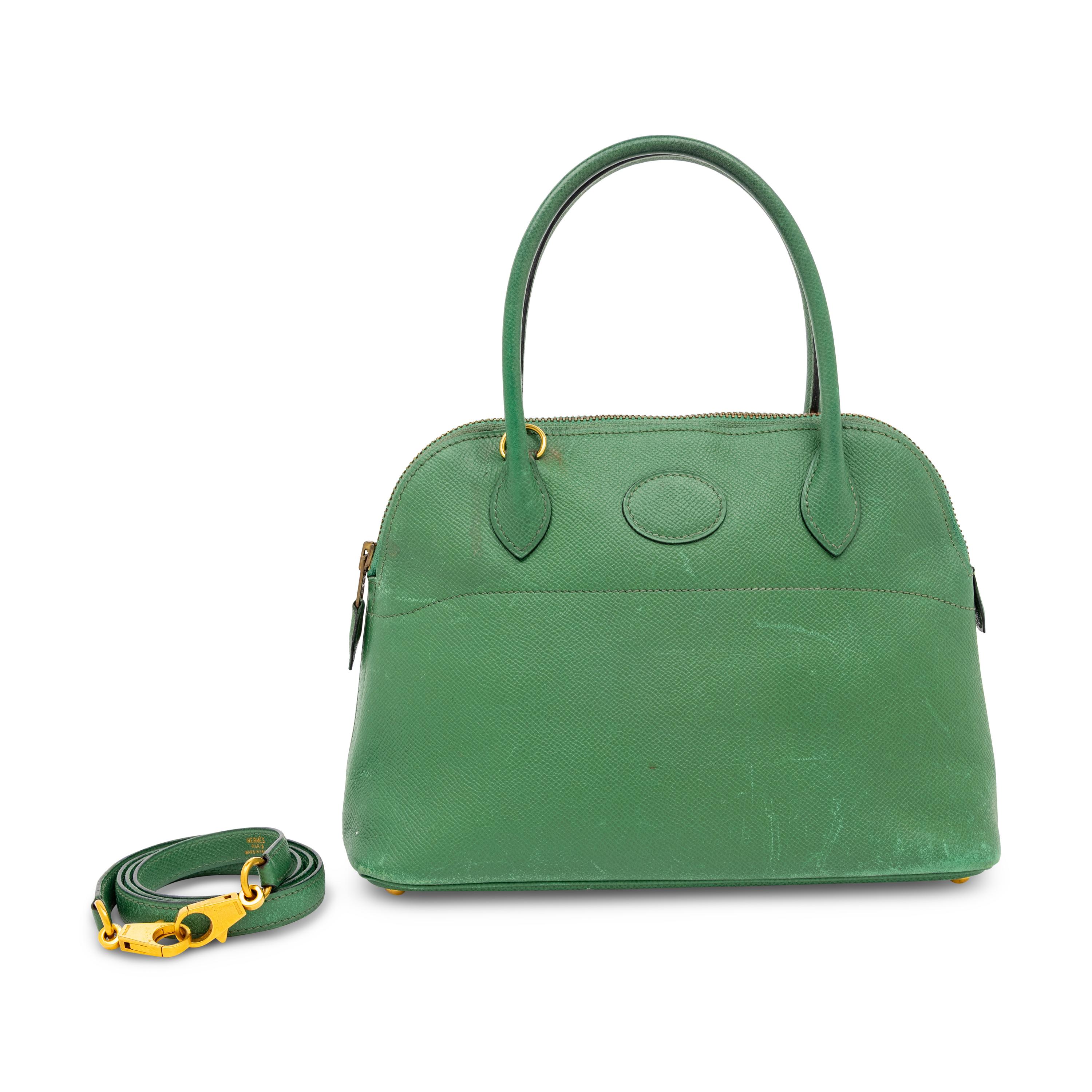 Hermès, Bolide 27 in Green Epsom