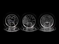 A Set of Fifteen Lalique Collector Plates