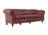 A Leather-Upholstered Chesterfield Sofa