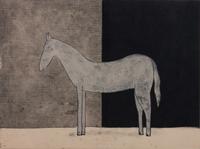 Andrezej Jackowski , Standing Horse, lithograph, edition 8/10