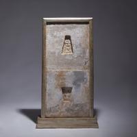 A Rare Chinese Carved and Painted 'Court Ladies' Relief Brick Panel, Late Tang Dynasty-Five Dynasties and Ten Kingdoms 晚唐-五代 彩繪磚雕侍女圖