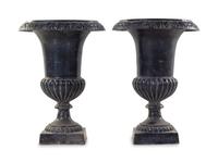 A Victorian Style Painted Iron Urn