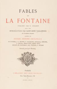 LA FONTAINE, JEAN DE. Fables de La Fontaine... Paris, 1873. 2 vols.