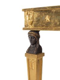 An Empire Style Giltwood Marble-Top Pier Table