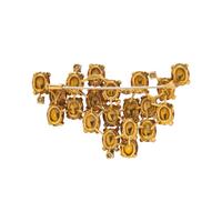 GRIMA, CITRINE AND DIAMOND BROOCH