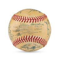 A 1972 World Series Champions Oakland Athletics Team Signed Autograph Baseball (Beckett Authentication Services Letter of Authenticity)