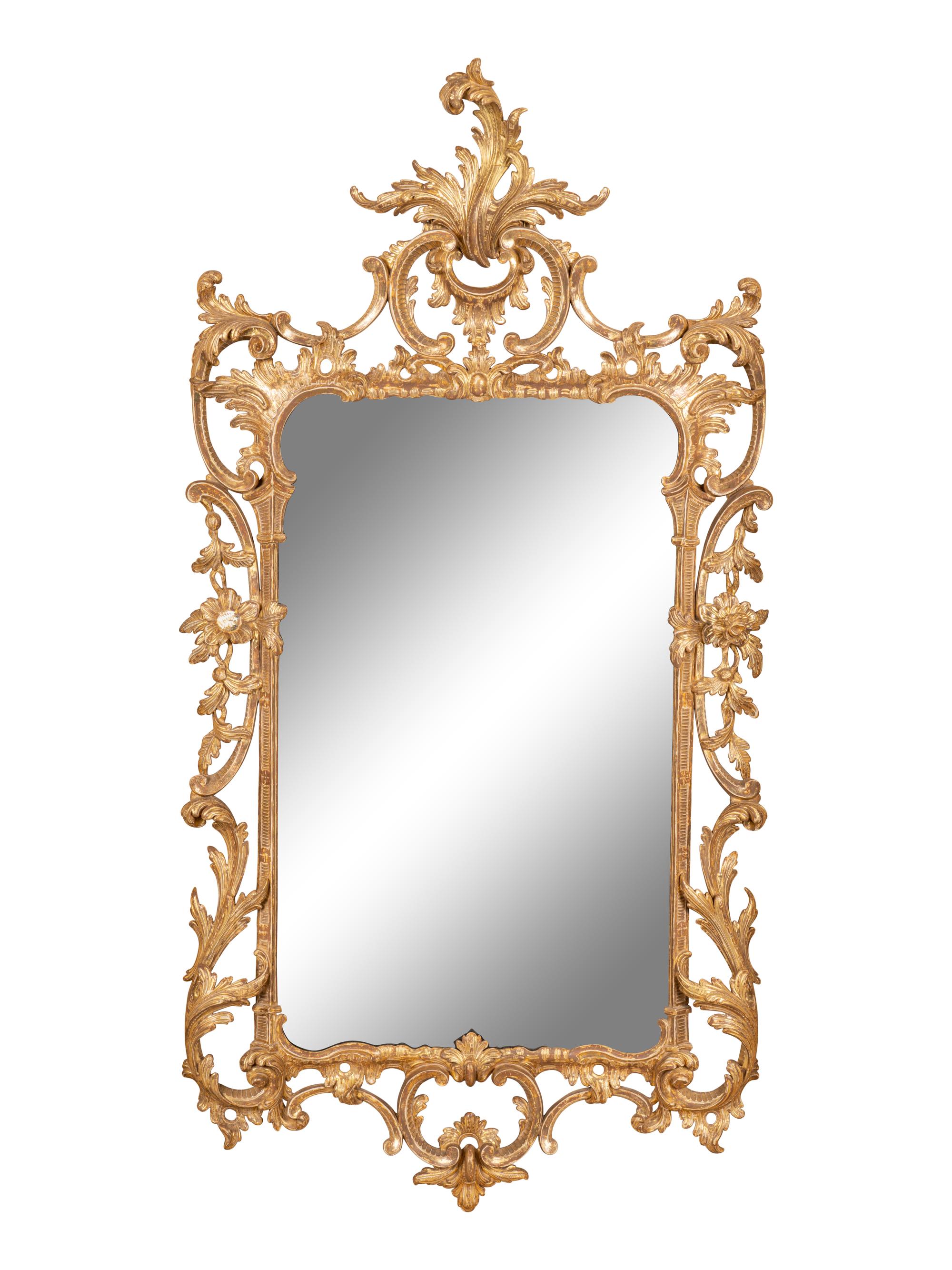 A Pair of George III Giltwood Mirrors