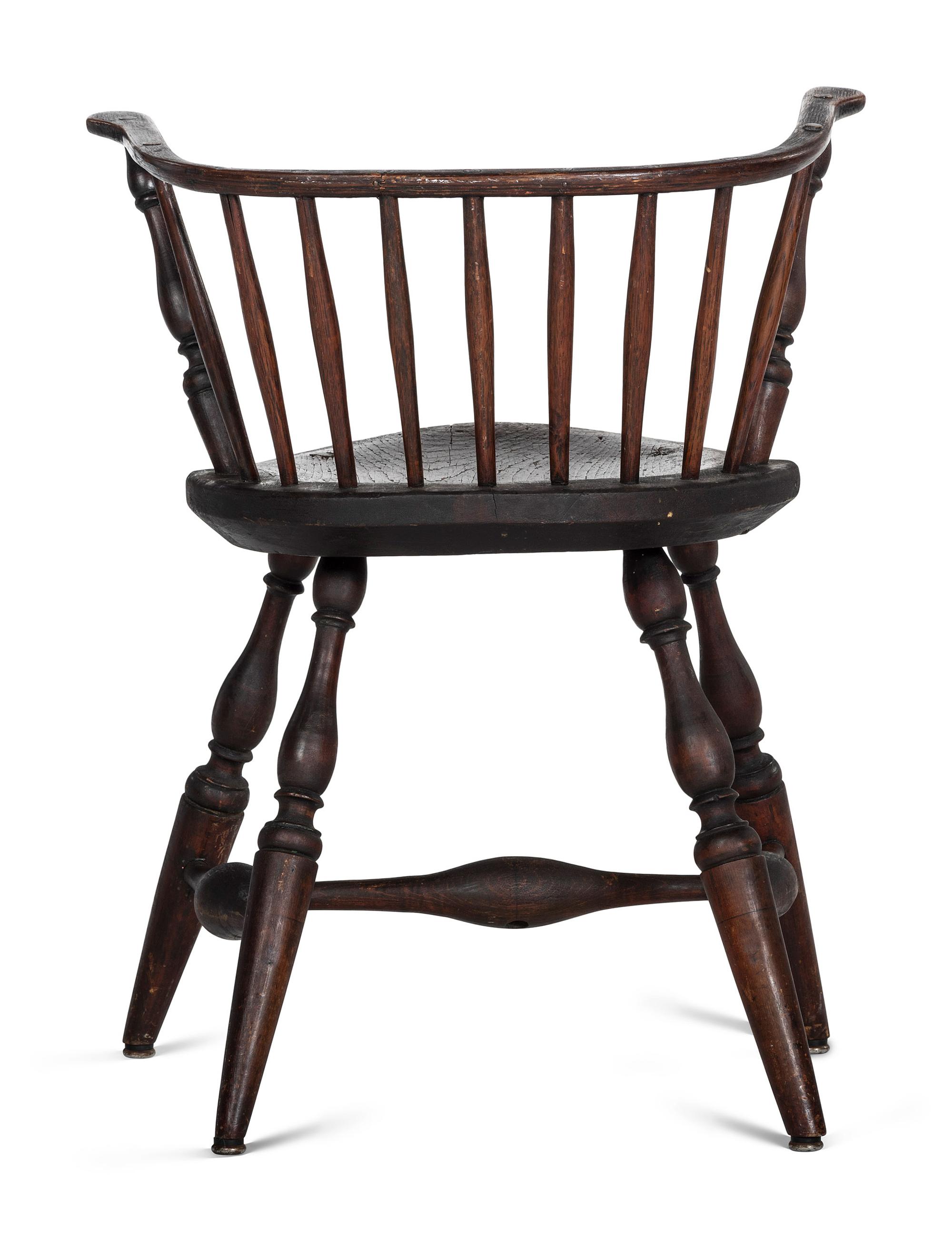 A Low-Back Compass-Seat Windsor Armchair