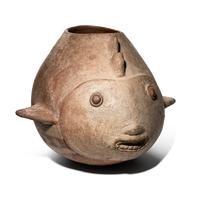 A Colima Shark Effigy Vessel
