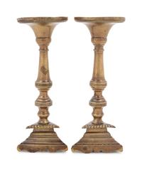 A Pair of Brass Prickets