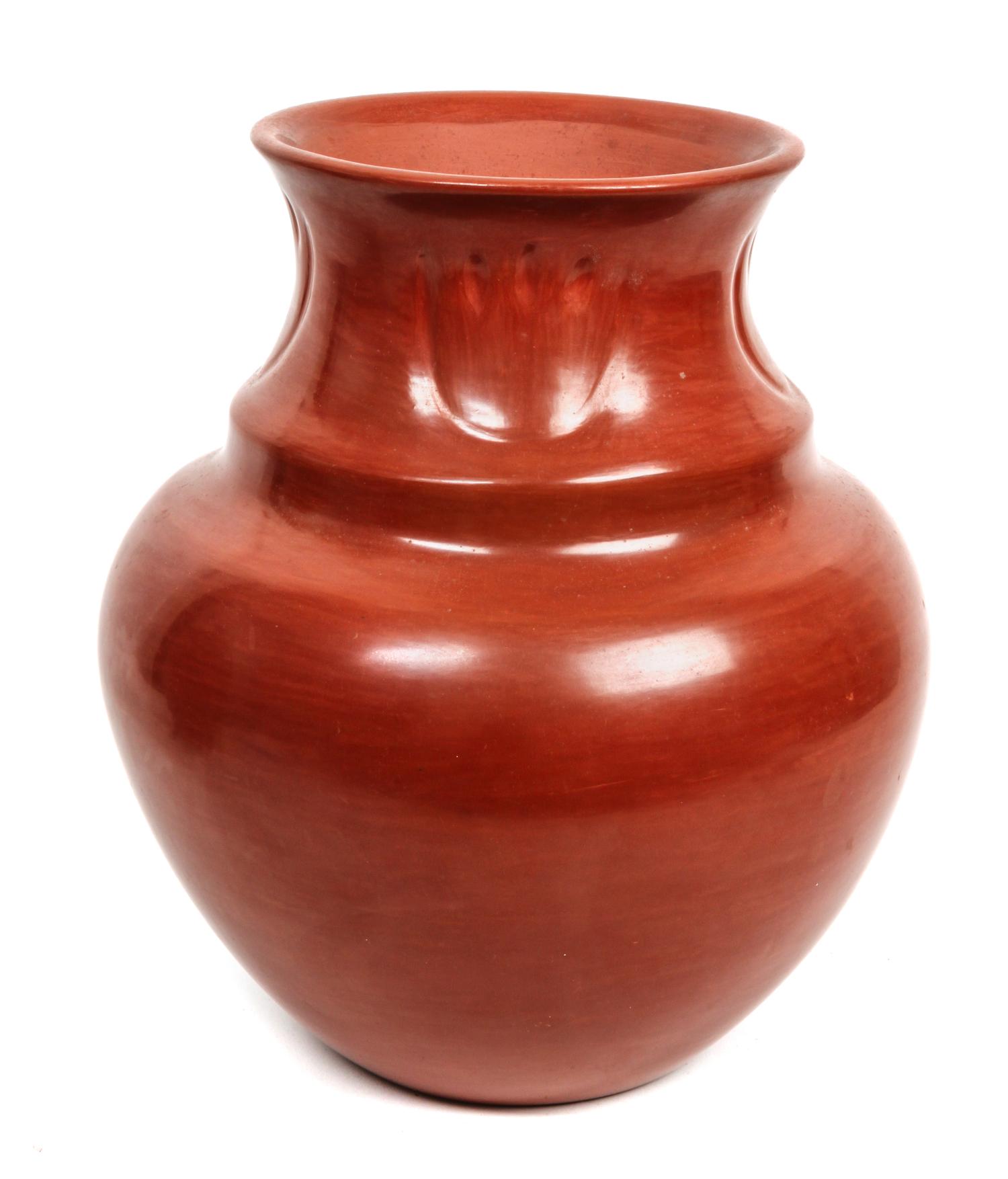 LuAnn Tafoya (b. 1938), Santa Clara Redware Olla Height 11 3/4 x diameter 8 3/4 inches.