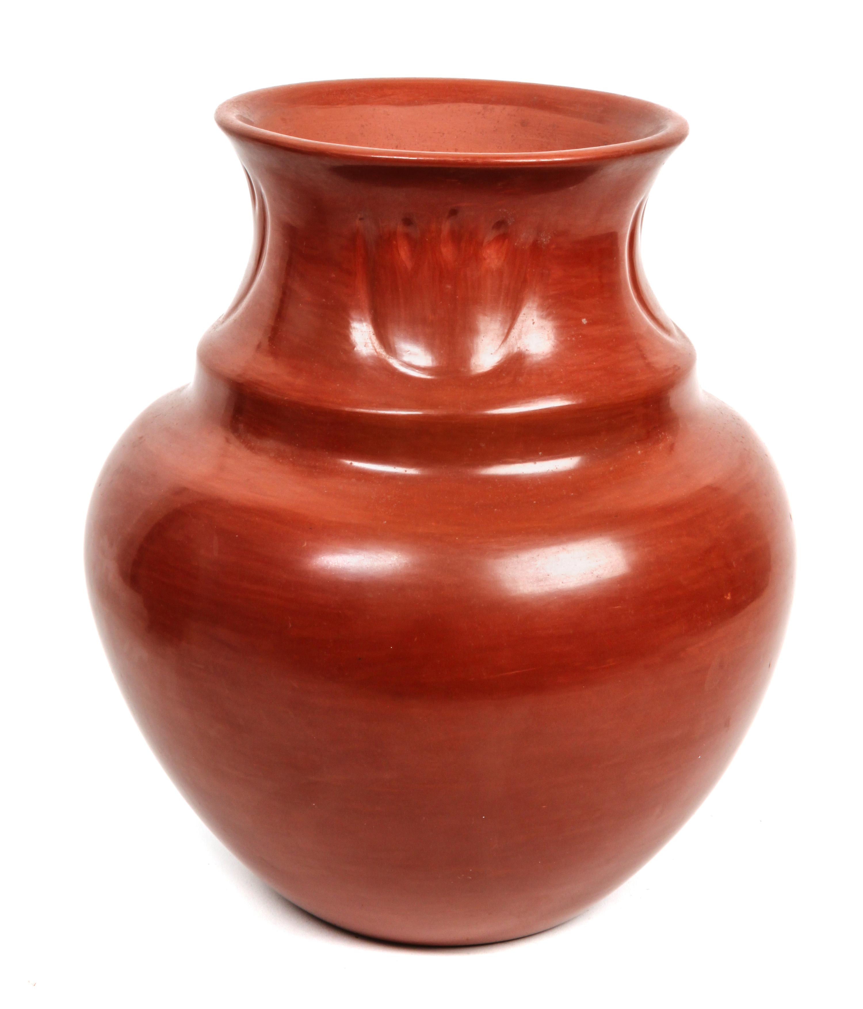 LuAnn Tafoya (b. 1938), Santa Clara Redware Olla Height 11 3/4 x diameter 8 3/4 inches.
