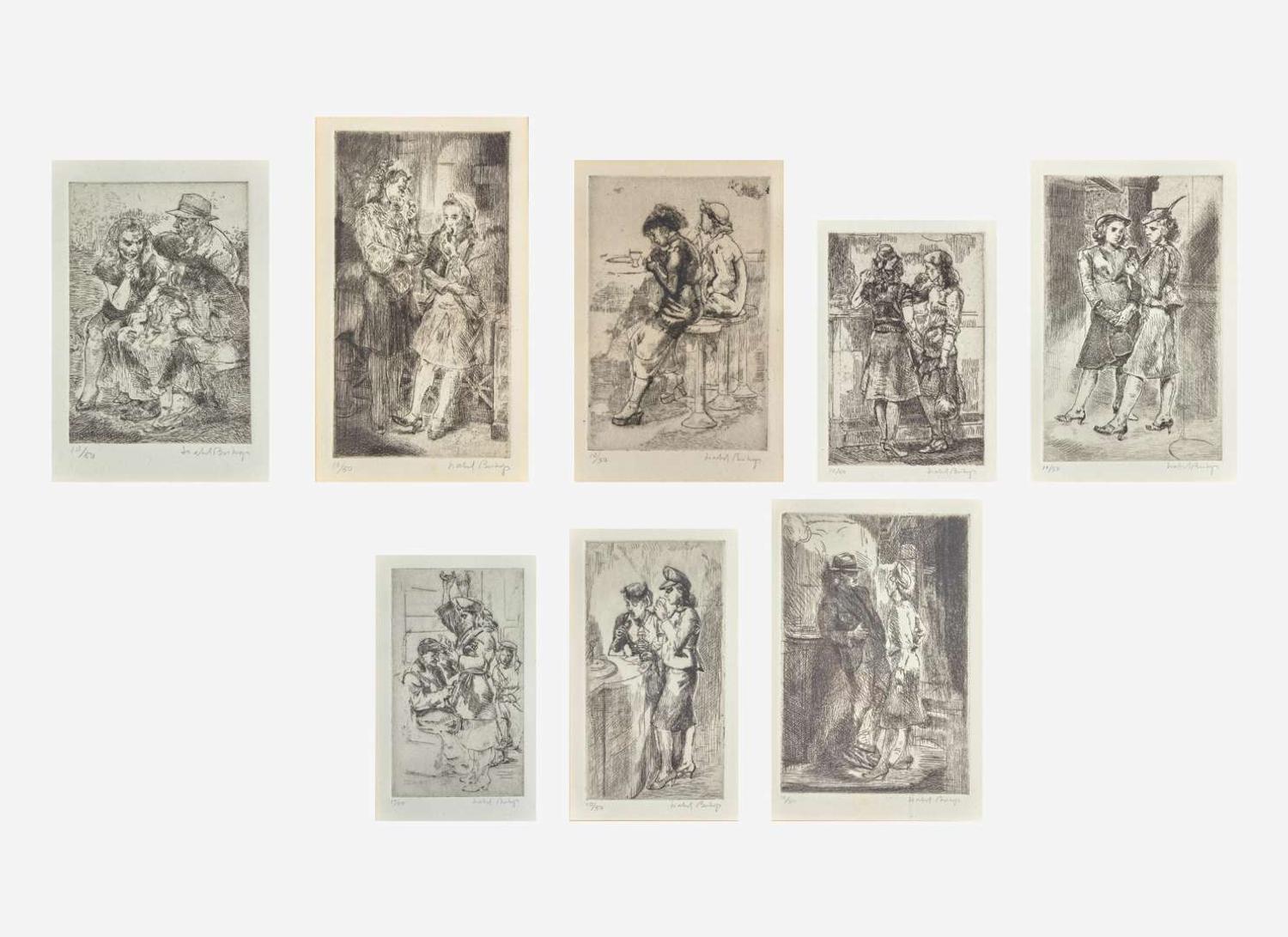 Isabel Bishop (American, 1902-1988) - Eight Scenes of Everyday Women (8)