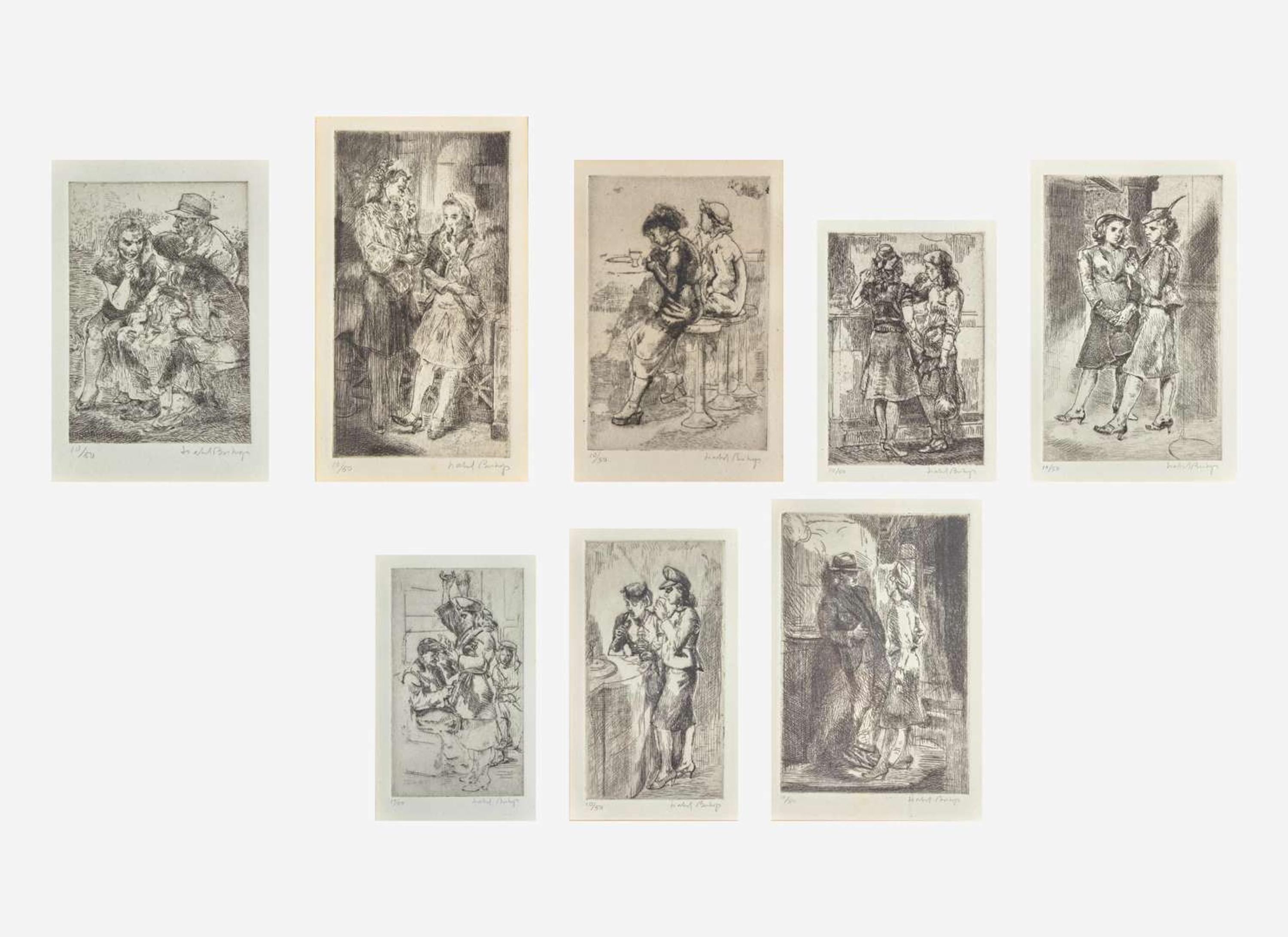 Isabel Bishop (American, 1902-1988) - Eight Scenes of Everyday Women (8)