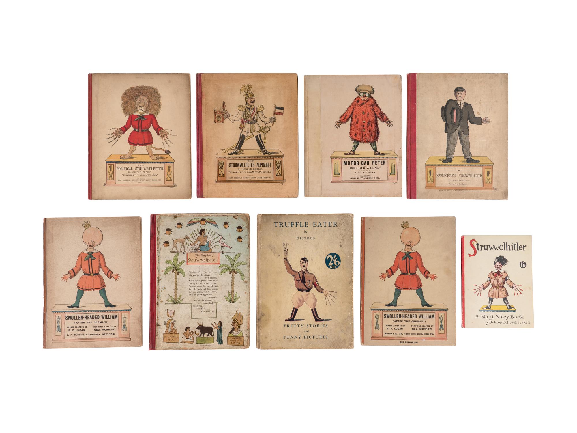 [CHILDREN'S BOOKS - STRUWWELPETER]. HOFFMANN, Heinrich (1809-1894). A group of 9 Struwwelpeter pastiches in English, comprising: