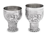 A Pair of German Silver Traveling Cups