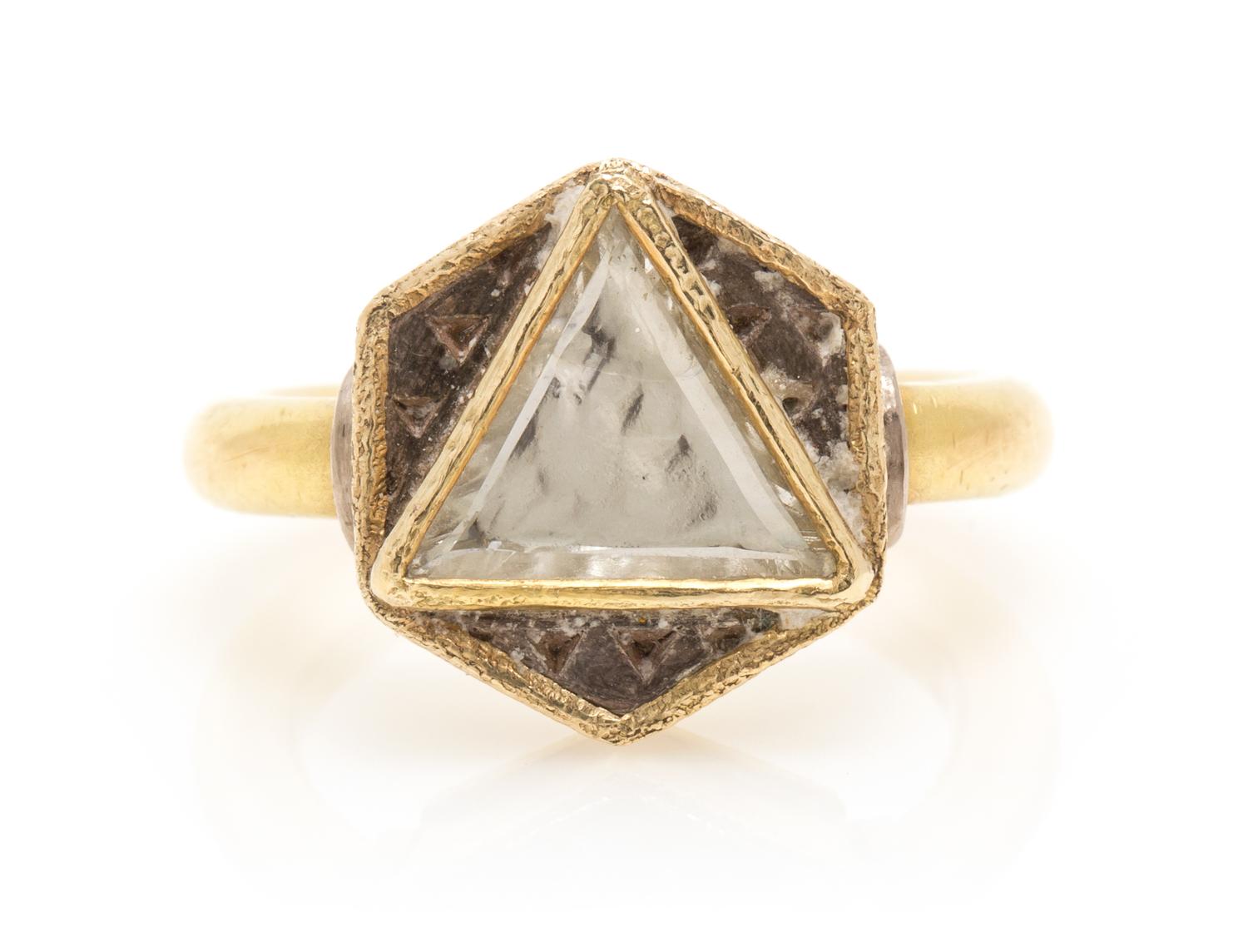 A Handmade Gold and Diamond Ring, Falk Burger, 6.80 dwts.