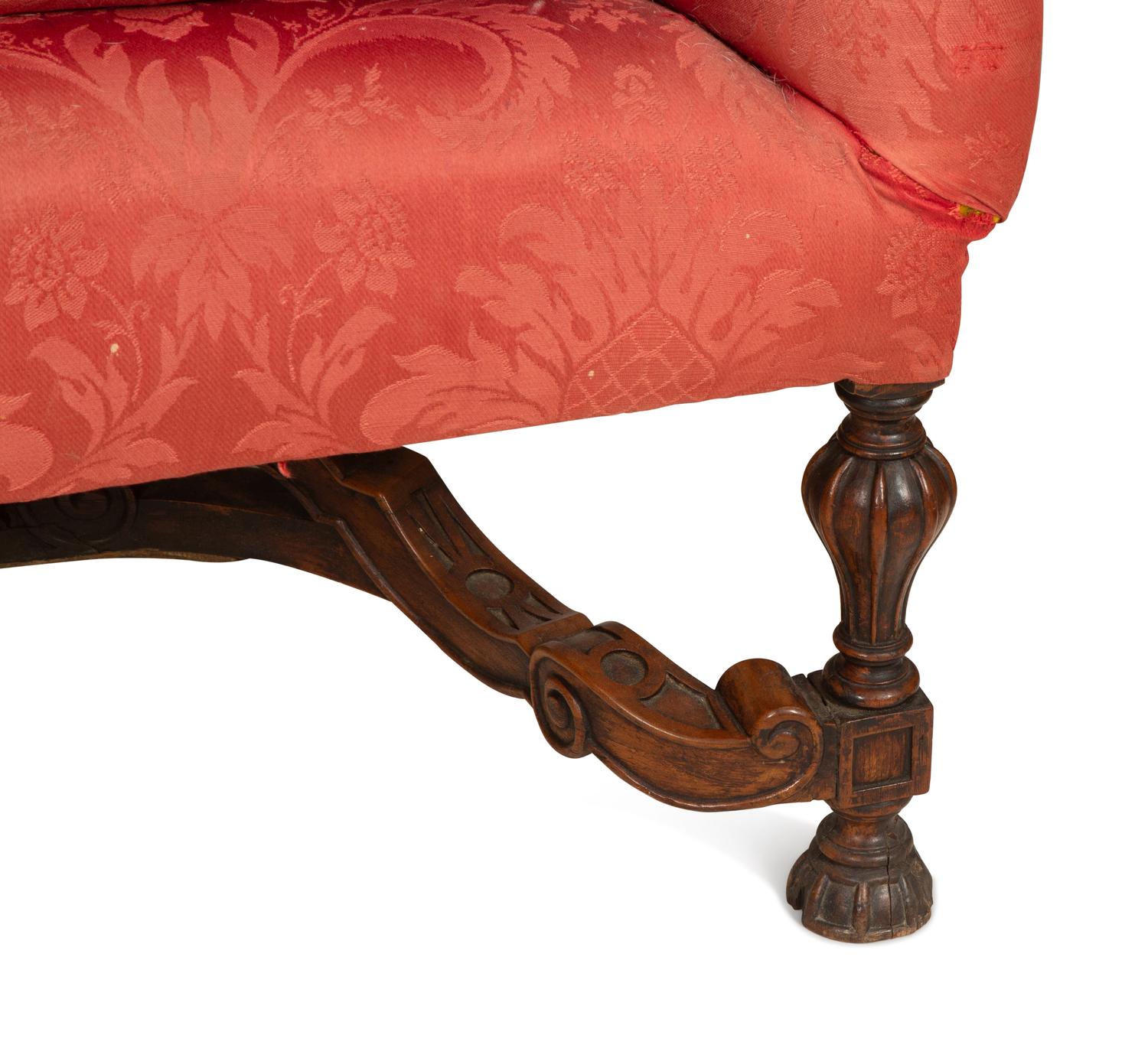 A William and Mary Style Triple-Back Sofa