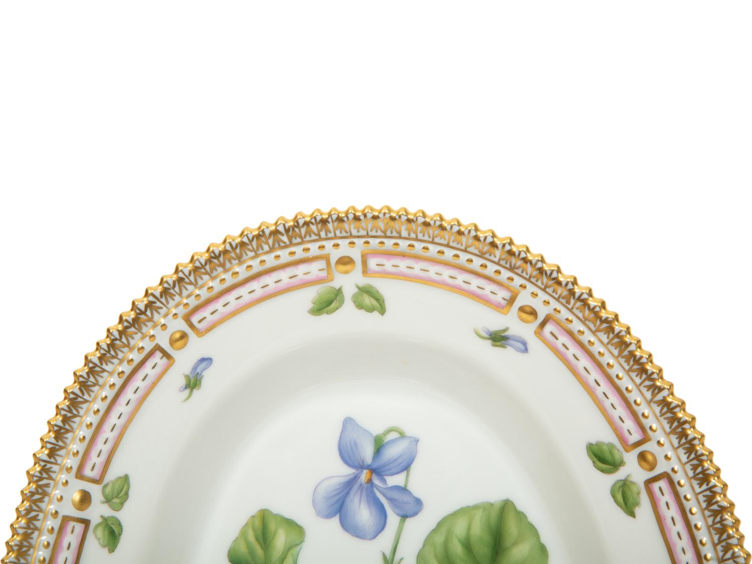 Three Royal Copenhagen Flora Danica Porcelain Table Articles