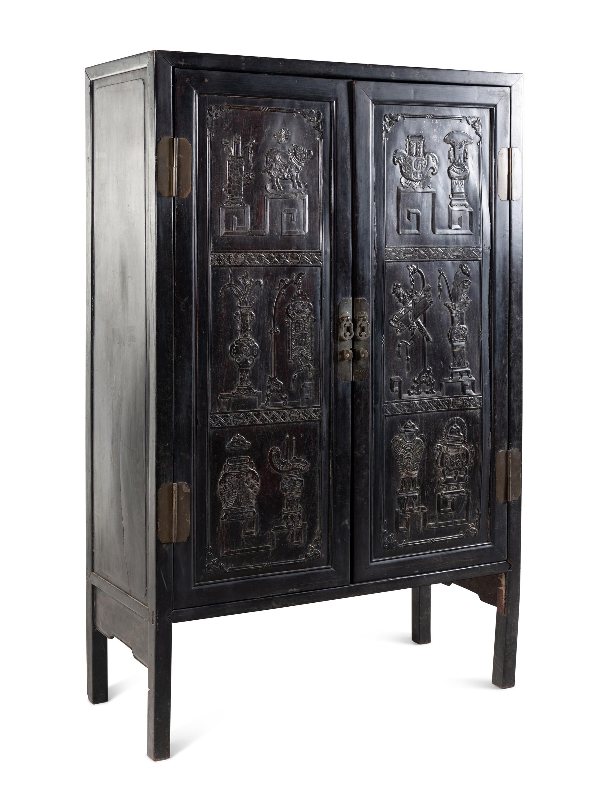 A Chinese Mixwood Cabinet