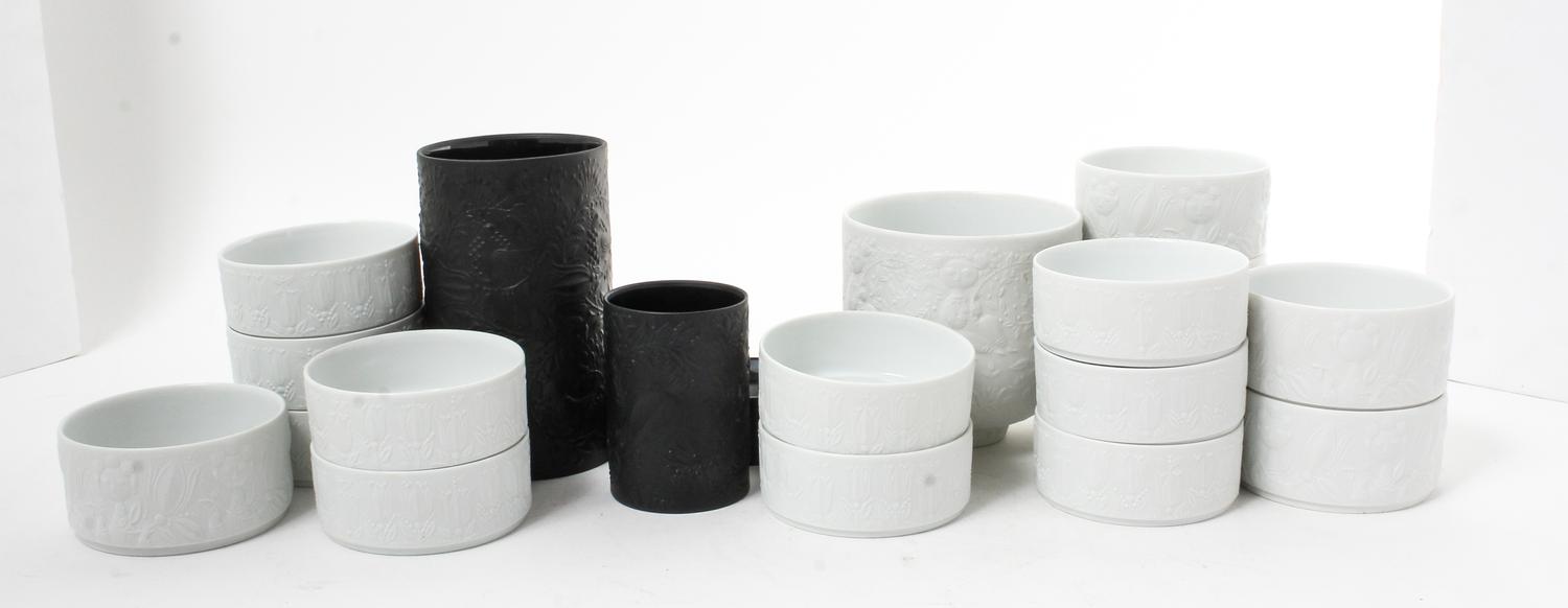 A Set of Rosenthal Porcelain Articles Height of tallest 6 3/4 inches. — 20TH CENTURY