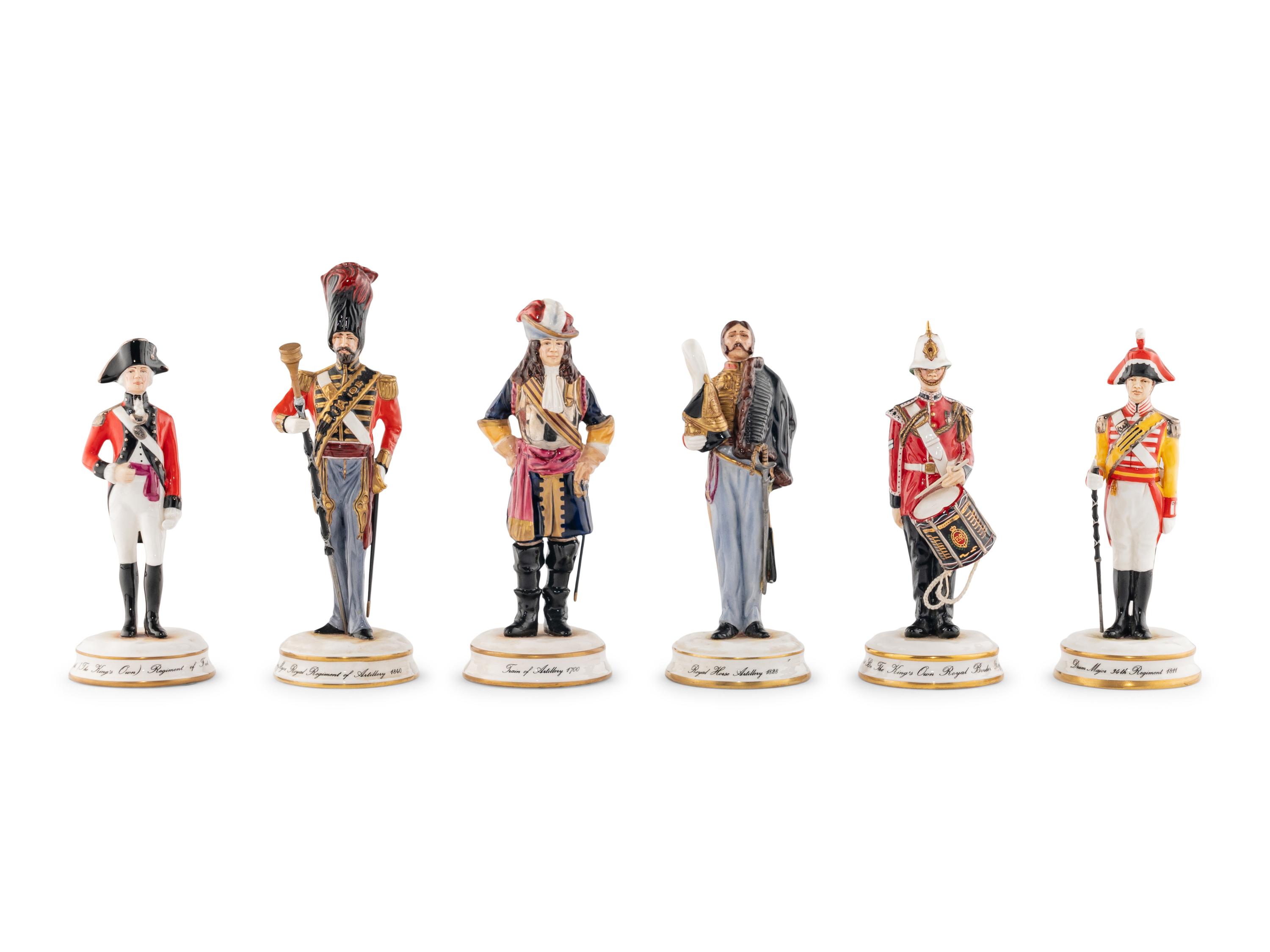 A Group of Six Michael Sutty Porcelain Figurines