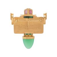 EVE ALFILLÉ, YELLOW GOLD AND MULTIGEM PENDANT/BROOCH