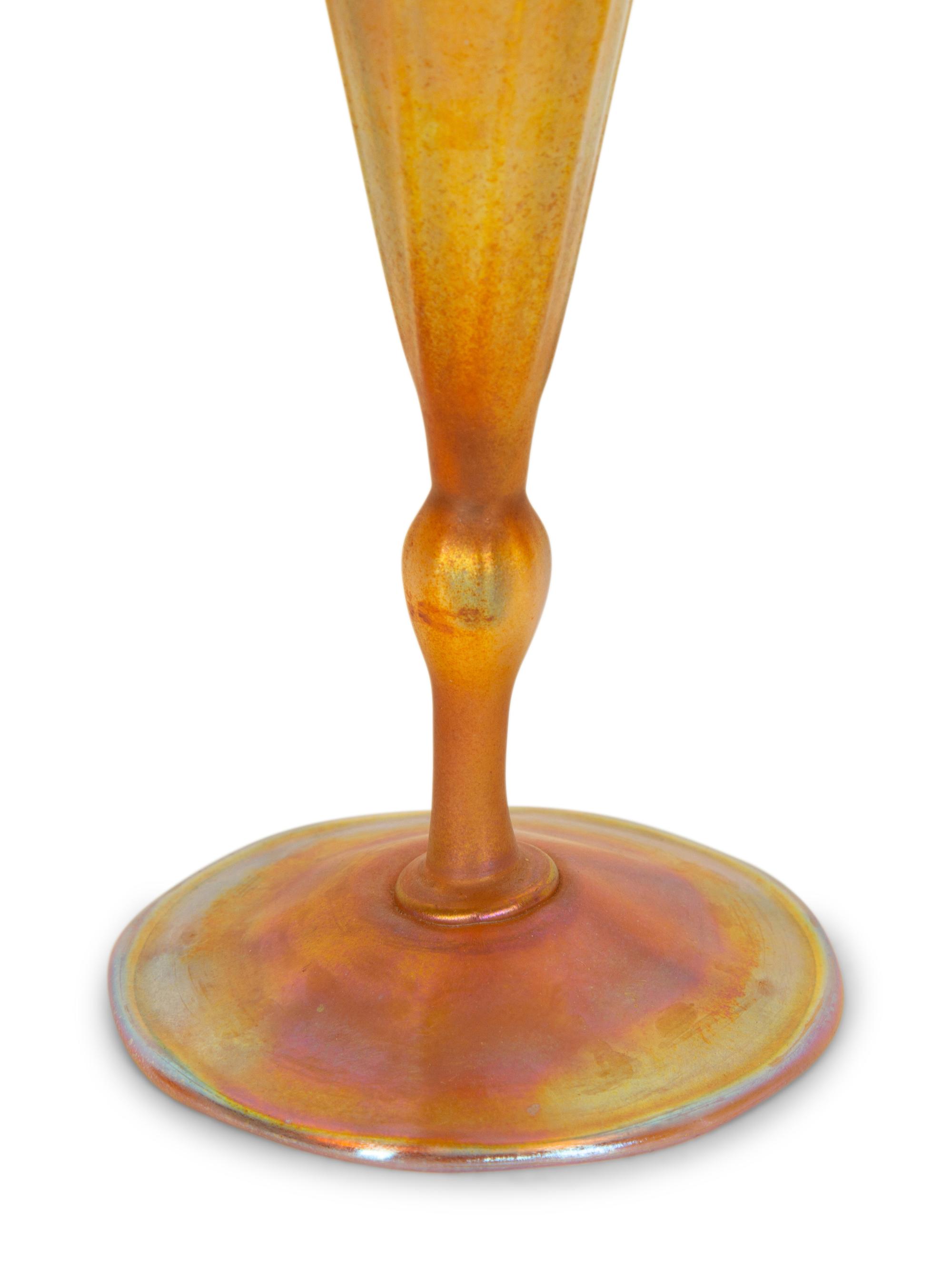 A Tiffany Studios Favrile Glass Floriform Vase — Early 20th Century