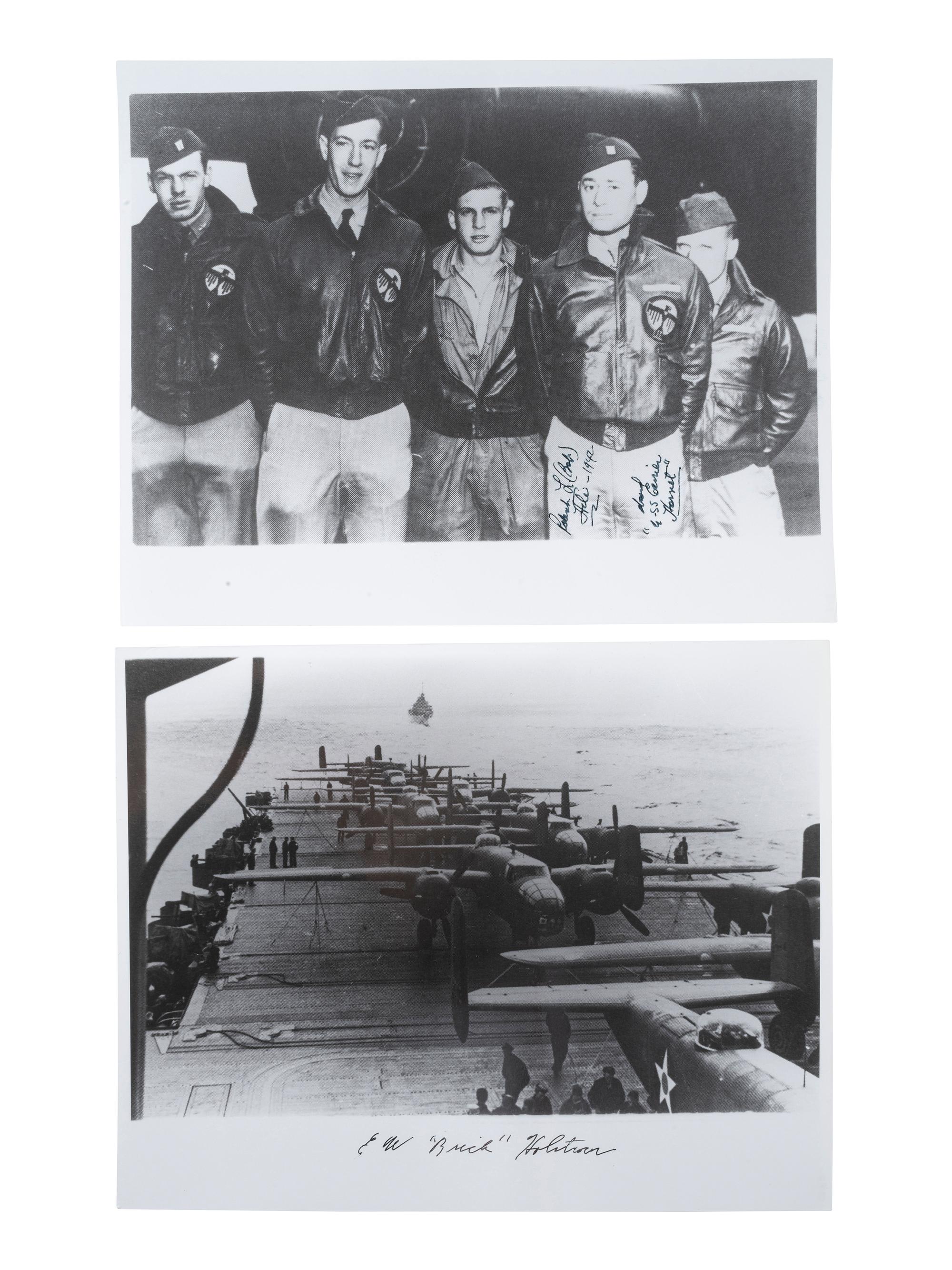 [WWII]. Signatures of 35 pilots from the Doolittle Raid, incl. General Doolittle.