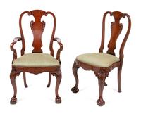 A Set of Eight George I Style Walnut Dining Chairs